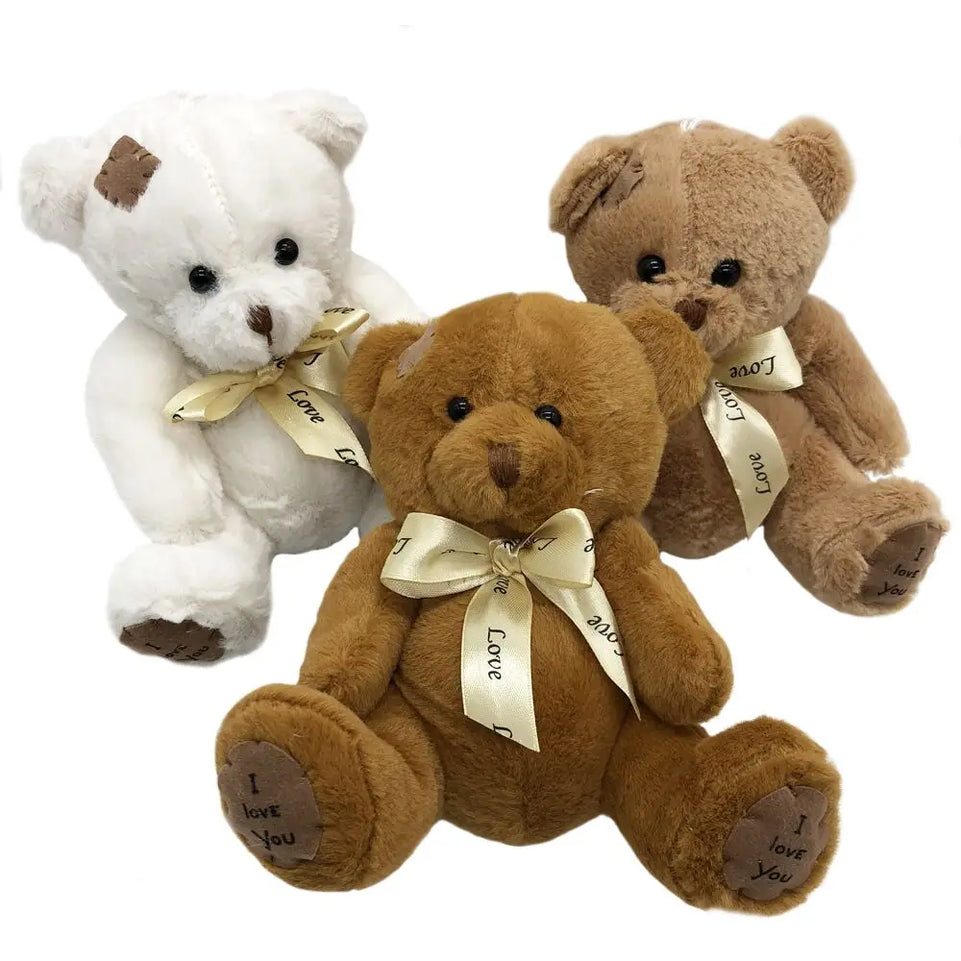 1pc 15cm Patch Bear Dolls Teddy Bear Soft Toy Bear Wedding Gifts Baby Toy Birthday gift brinquedos Soft toys