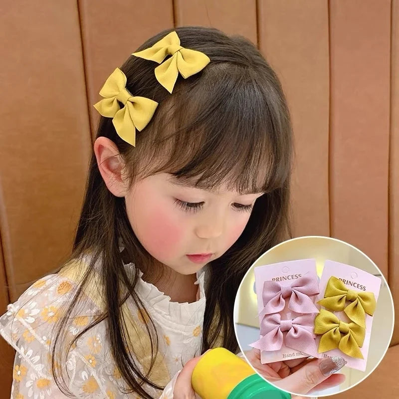 2022 New Cute Bow Headgear Sweet Little Girl Hair Accessories Summer Girls Net Red Clips Baby Hairpins Children Hair Clips Gifts
