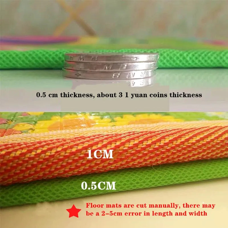 New 1cm/0.5cm Environmentally Friendly Thick Baby Crawling Play Mats Folding Mat Carpet Play Mat for Children's Safety Rug Gifts