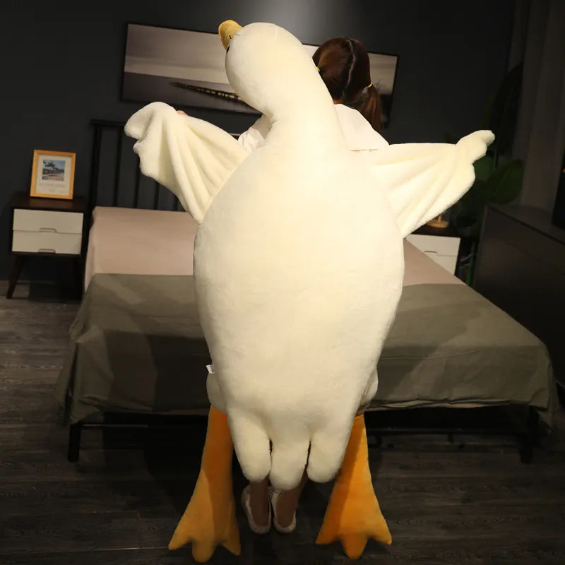 50-190cm Huge Cute Goose Plush Toys Big Duck Doll Soft Stuffed Animal Sleeping Pillow Cushion Christmas Gifts for Kids and Girls